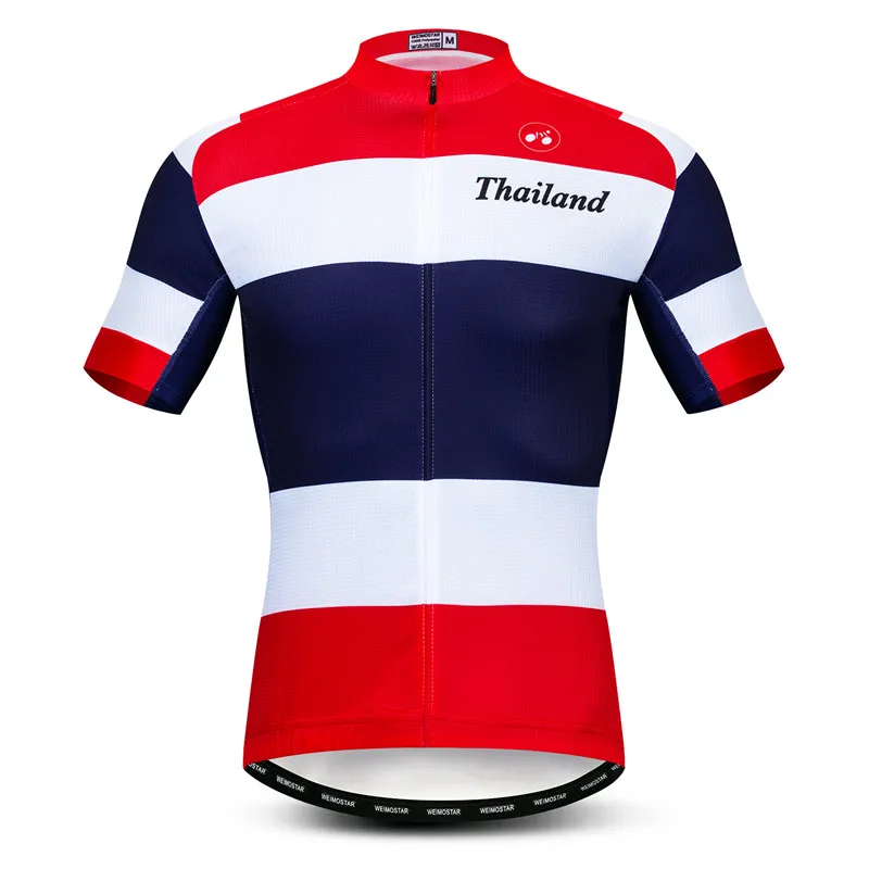 Weimostar малайзия корея Таиланд Pro Team Велоспорт Джерси Мужская гоночная Спортивная велосипедная рубашка короткий рукав MTB велосипед Джерси Топ - Цвет: Color 2