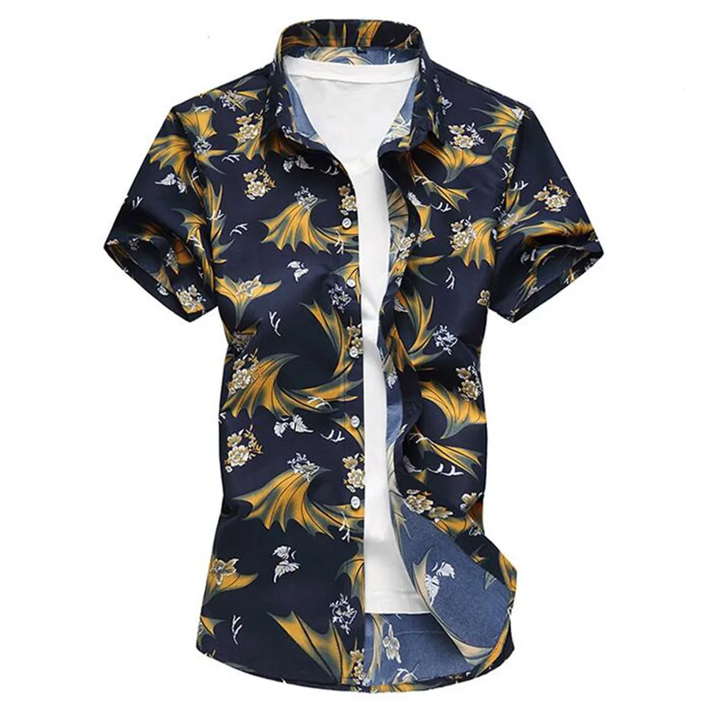 2018 جديد أزياء الصيف الرجال زهرة قميص قصير الأكمام الأزهار قميص زائد حجم M-7XL عارضة يتأهل ميرسيريزيد تي شيرتات قطن 2018 جديد أزياء الصيف الرجال زهرة قميص قصير الأكمام الأزهار قميص زائد حجم M-7XL عارضة يتأهل ميرسيريزيد تي شيرتات قطن