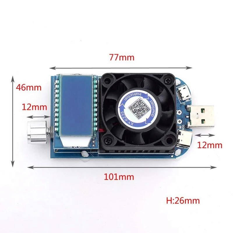 Dc электронный тестер нагрузки 35 Вт 5А ЖК дисплей регулируемый постоянный ток