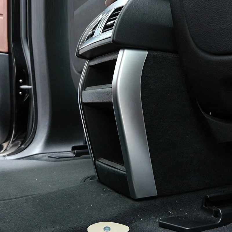 

ABS Chrome Car Rear Air Conditioning Outlet Vent Cover Trim Strips For BMW X5 X6 2014 2015 2016 Car Accessories