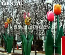Индивидуальные 3mH надувные цветы гигантские надувные тюльпаны Цветок деревья Реплика для уличного украшение парка