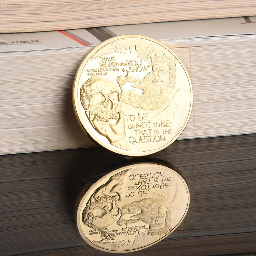 Lucky Coin череп монеты Вильям Шекспир Хобо монета Великобритания самый важный