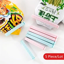 JiangChaoBo 5 шт./лот, упаковка для пищевых продуктов, зажим, зажим для сохранения пищевых продуктов, маленький пластиковый мешок, мешок для закусок, зажим для уплотнения