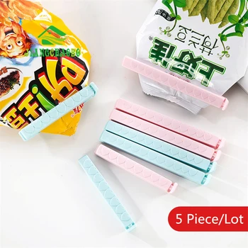 

JiangChaoBo 5Pcs/Lot Food Bag Seal Clip Food Preservation Clip Small Plastic Bag Snack Bag Seal Clip