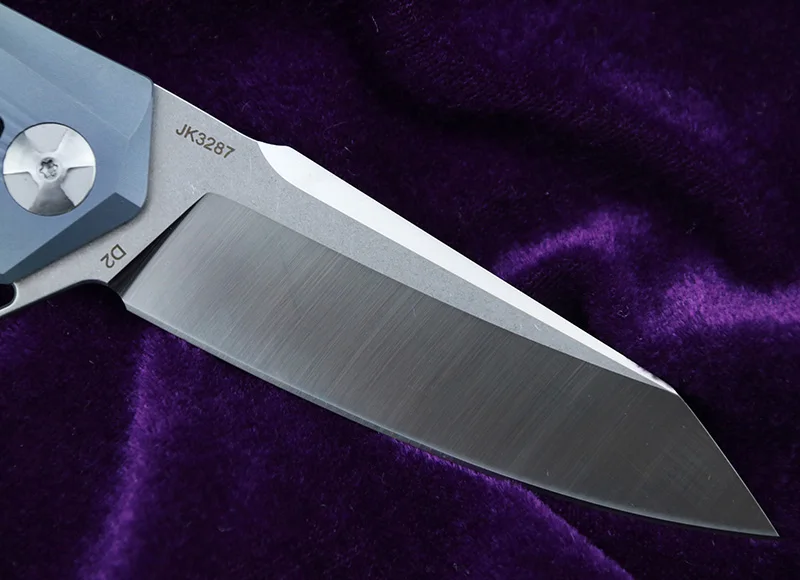 Складной нож LEMIFSHE JK3287 D2 со стальным лезвием титановая ручка карманный кухонный