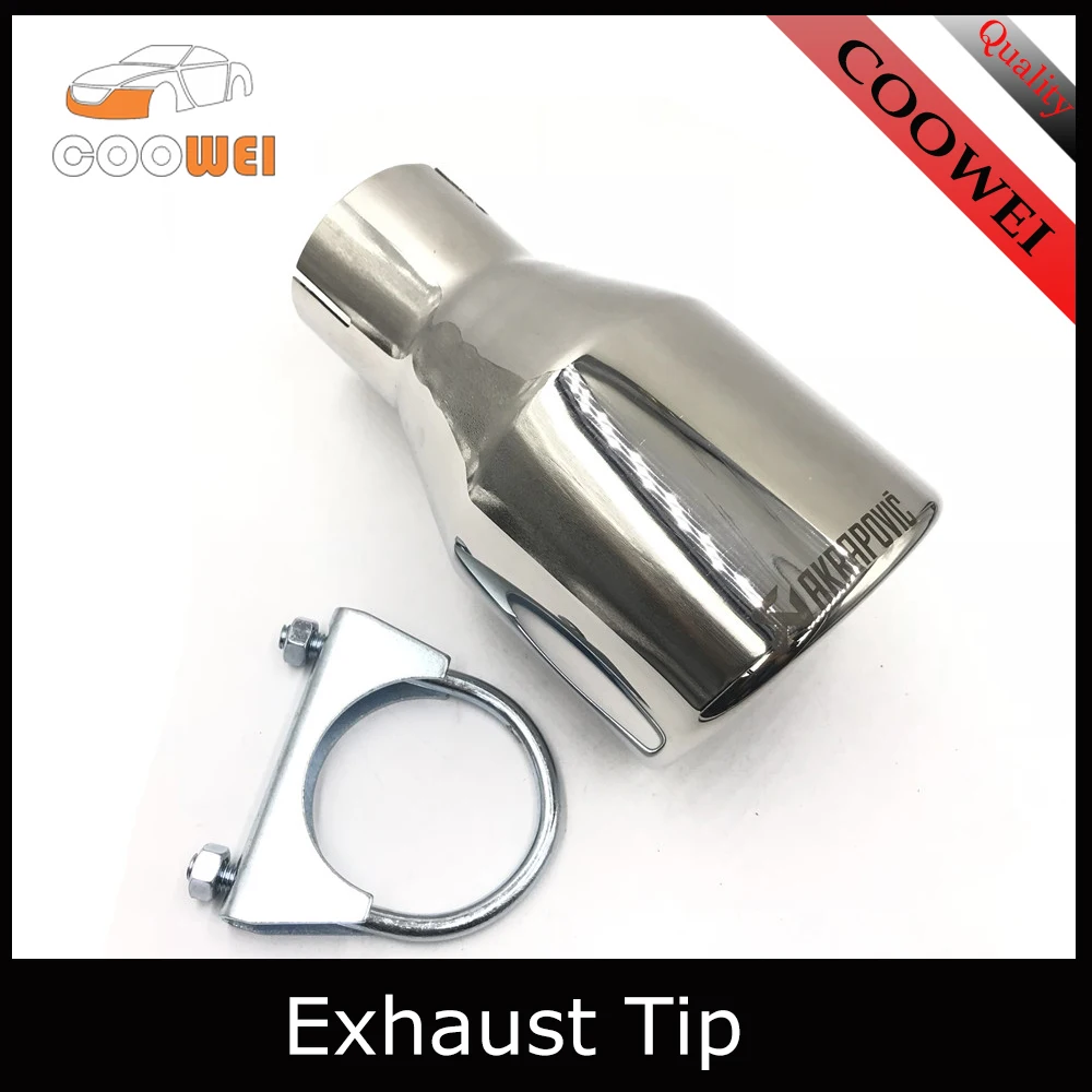 

1 PCS(Outlet 89mm 101mm) Car Exhaust Tip/Muffler Universal Modified Tail Pipe 304 Stainless Steel Chrome Pipe