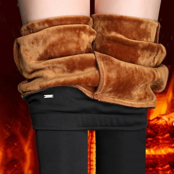

Women's Clothing Winter Plus Velvet Thick Warm Pencil Pants Leggings Ladies High Elastic Trouser Female Plus Size 6XL Pants C60