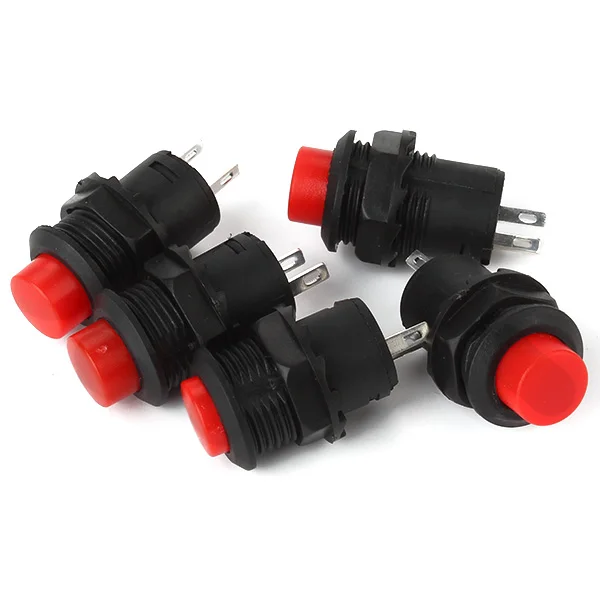 

Red 12mm Latching Self-locking OFF-ON Push Button Car/Boat Switch Pack of 20