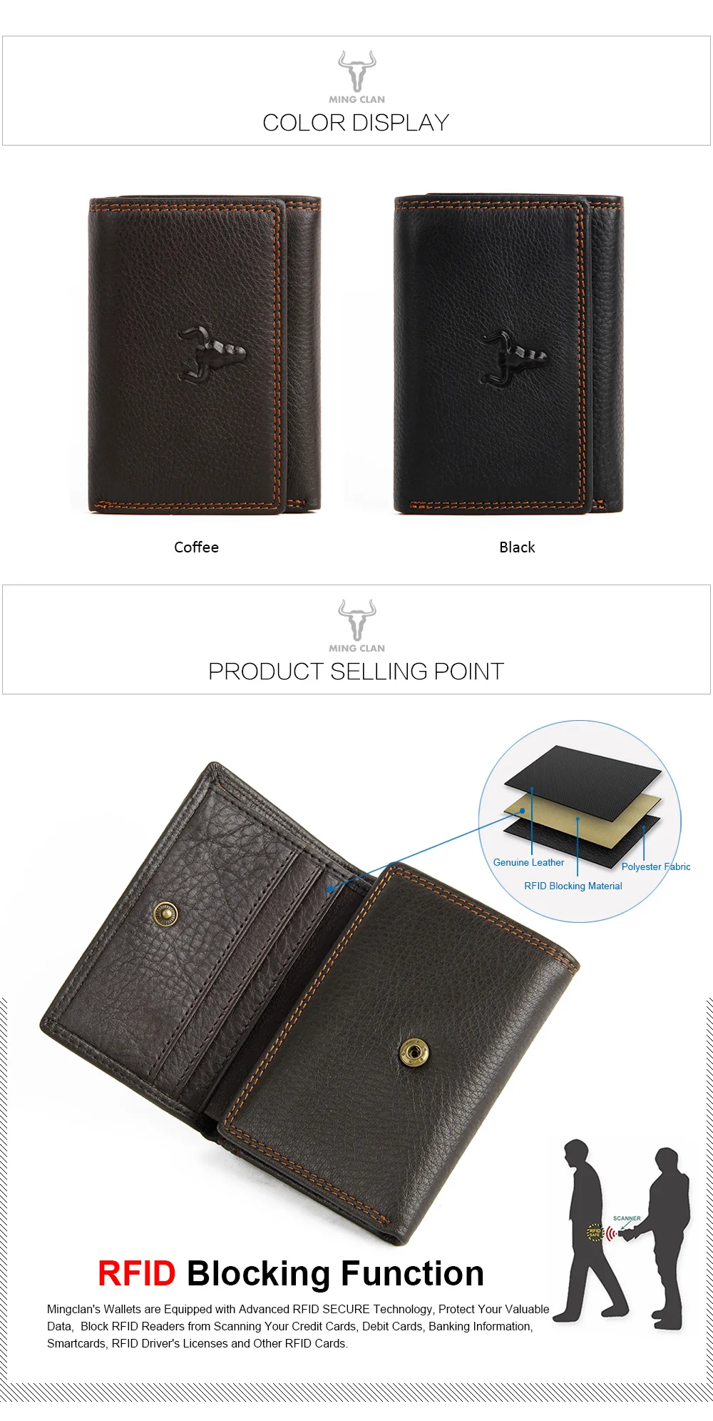 Marron fonc/é Taipinglang Portefeuille Homme Cuir veritable RFID Portefeuille pour Homme en Cuir Porte /à Monnaie Carte de Cr/édit pour la Saint Valentin f/ête des p/ère