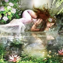 Diy квадратная Алмазная картина вышивка крестиком камни наборы красота русалка полная Дрель Стразы узоры 35*30 см