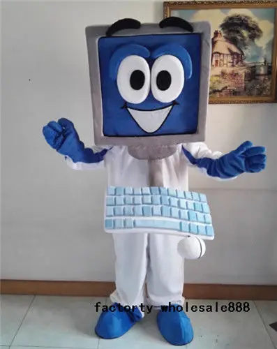  Advertising Notebook Computer Mascot Costume Suits Adult Cosplay Party Game Dress Outfit Clothing A