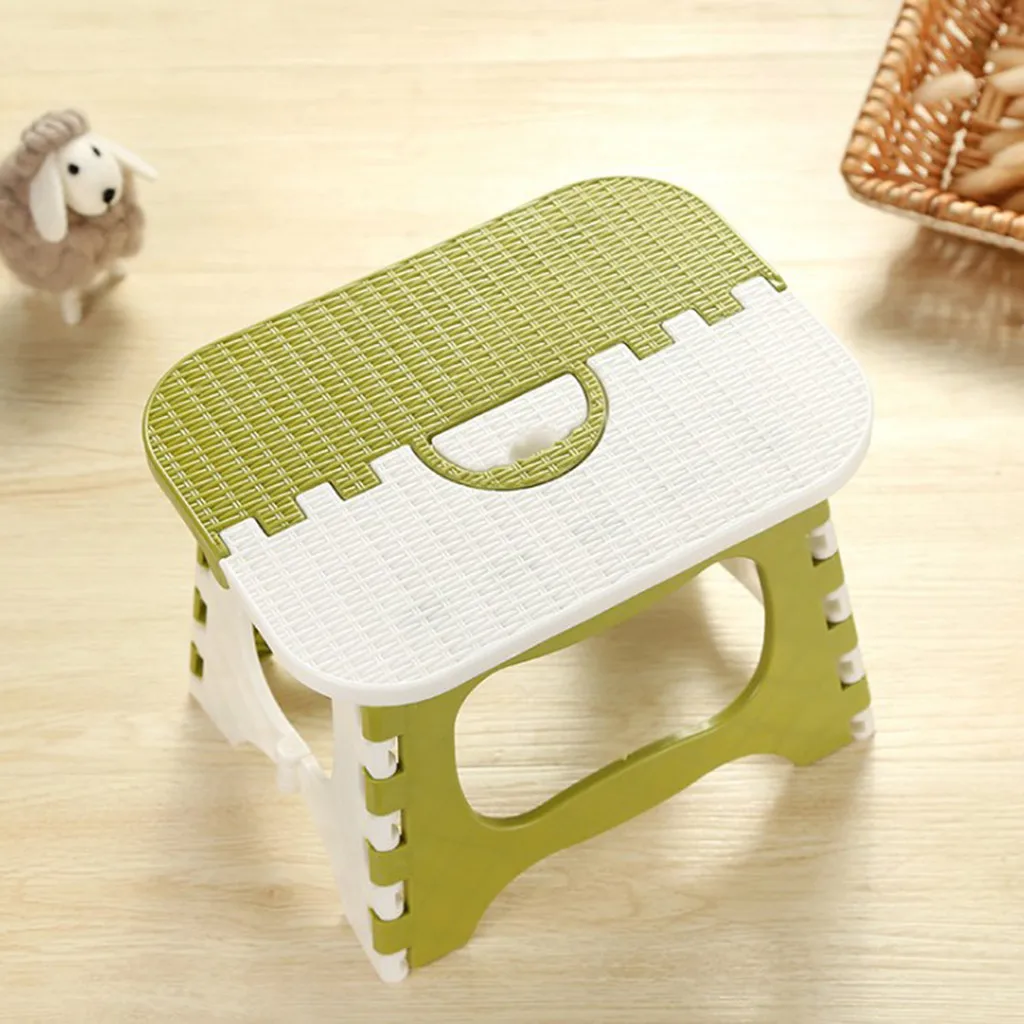 

Folding Stool Plastic Durable Plastic Folding Step Stool Multi Purpose Step Stool Home Train Outdoor Storage Foldable K621