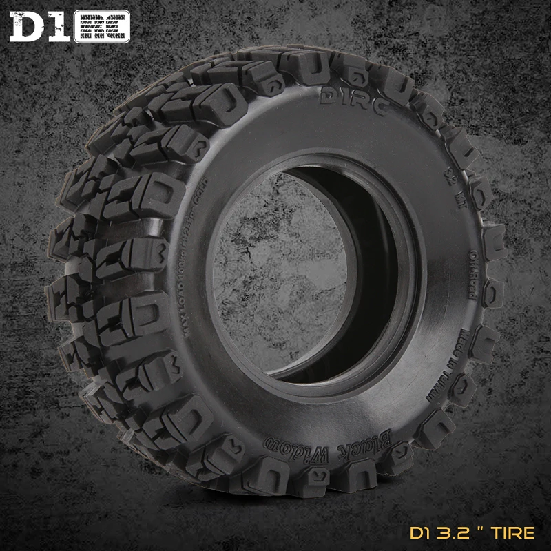 

4PCS D1RC 1/8 Super Grip RC CRAWLER 3.2 Inch RC Thick Wheel Tires With Sponge For 1/8 rc crawler and 1/10 Axial wraith.