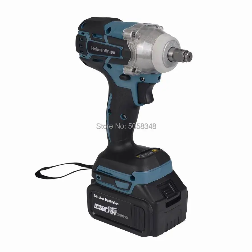 

Electric Rechargeable Brushless Impact Wrench Cordless with two 18V 4.0Ah Lithium Battery