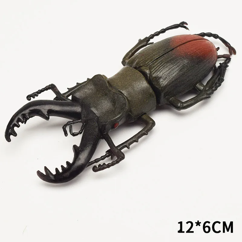 6 style 13cm simulation beetle toys special lifelike model simulation insect toy nursery teaching aids joke toys joke toys