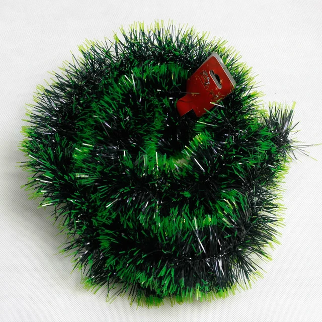 200 cm Christmas Decor Mall Bar Tops Ribbon Garland Streamers Christmas Tree Ornaments White Green Cane Tinsel Party Supplies 18 2