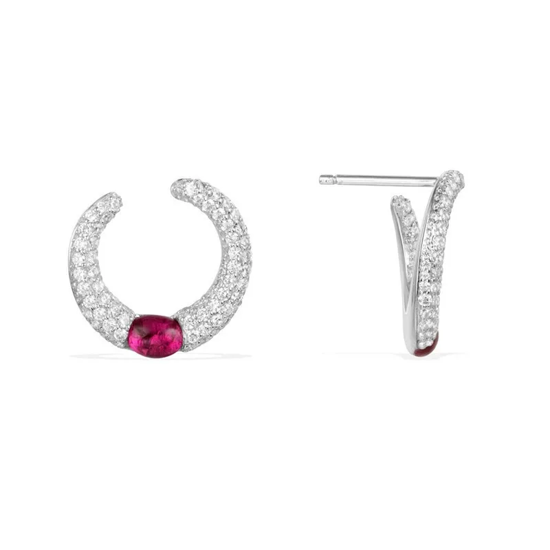 

[MeiBaPJ]Fashion Lady Simple Candy Stud Earrings Genuine 925 Sterling Silver Earrings Jewelry For Women