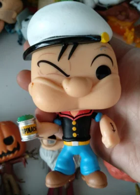 Funko POP Secondhand мультфильм Popeye Виниловая фигурка поп глаз Коллекционная модель свободная игрушка дешево без коробки