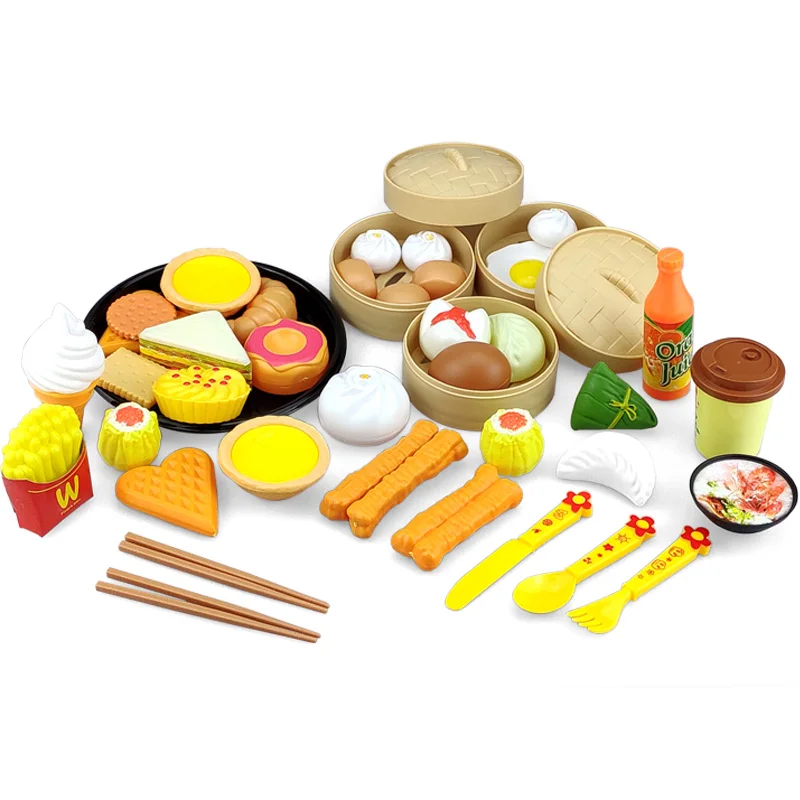 

Children Educational Games Kitchenware Simulation Food Breakfast Kitchen Mini Dumpling Steamer Steamed Buns Early Learning Toy