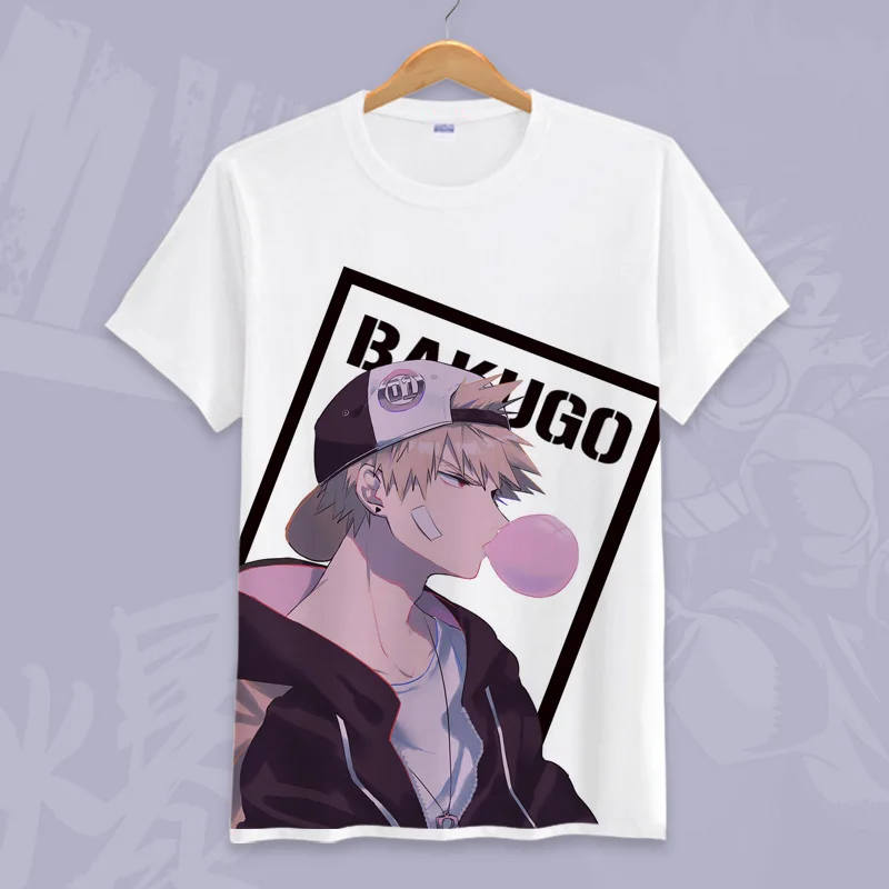 Coshome Boku No Hero Academia T-Shirt Short Sleeve Tee Shirt  My Hero Academia Izuku Midoriya Printed Summer Costume (18)