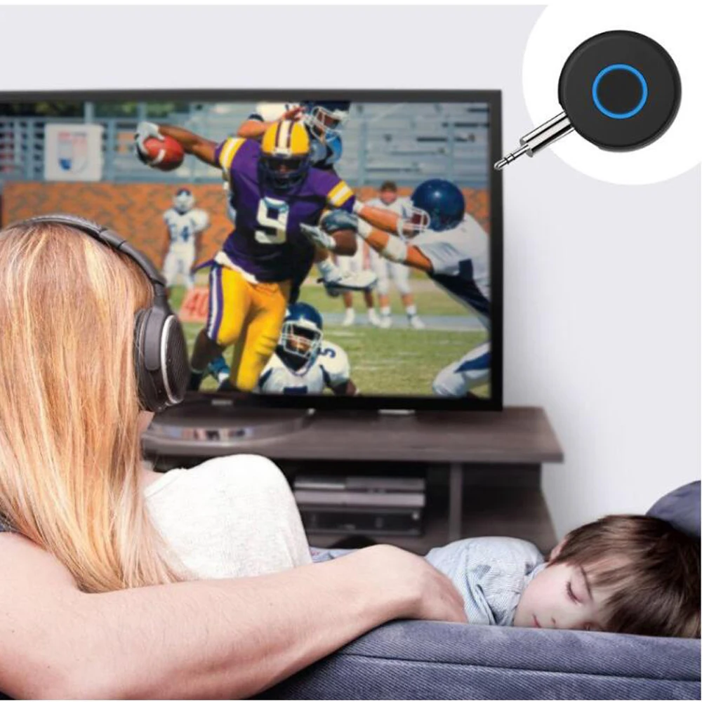 Bluetooth 5 0 wireless audio Transmitter Music Stereo 3 5mm jack Sender Dongle Adapter For car audio amplifiers headphones TV PC