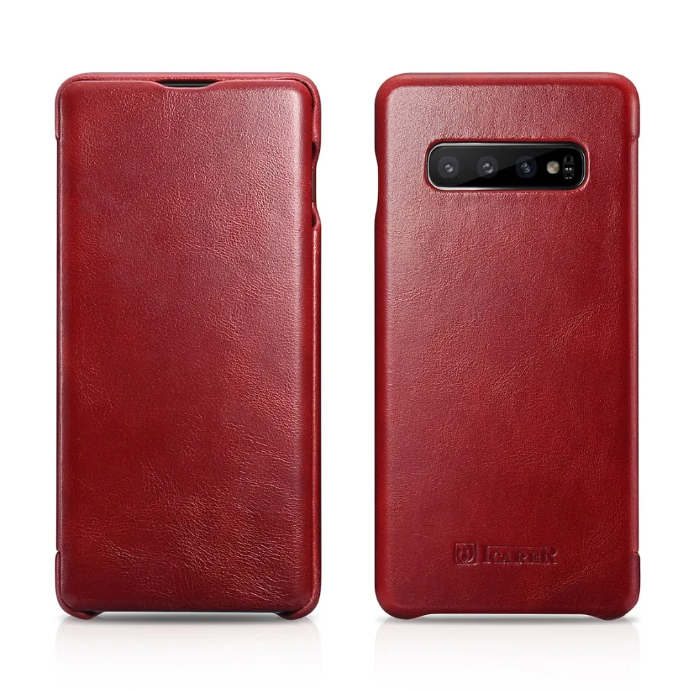 4 цвета ICARER Ретро чехол из натуральной кожи для samsung Galaxy S10 Винтаж держатель для карт из натуральной кожи чехол для samsung Galaxy S10 плюс