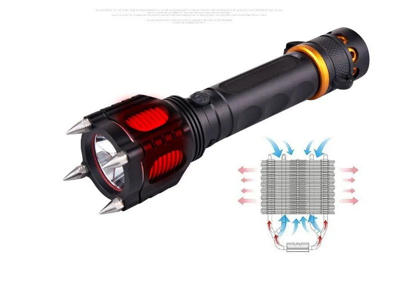 CCGK Self-defense multifunctional anti-rape self-defense tactical flashlight LED rechargeable outdoors security equipment (6)