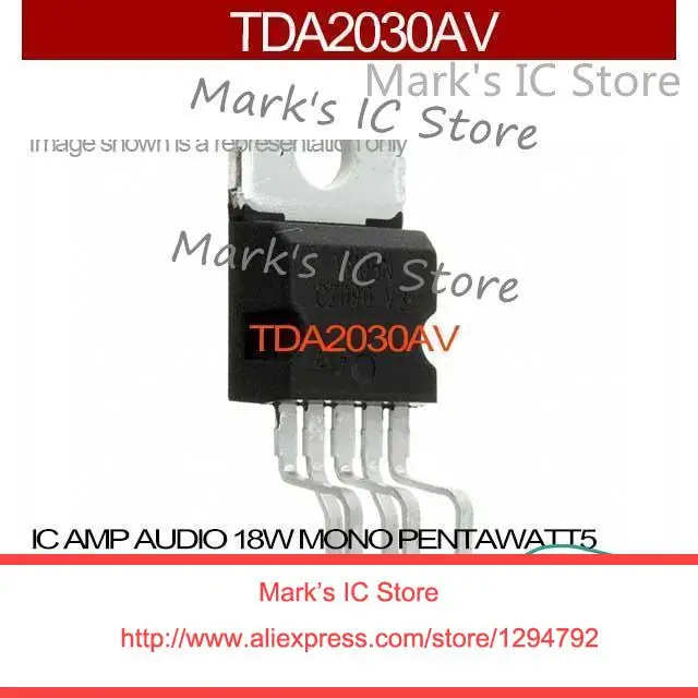 50 PCS TDA2030A IC AMP AUDIO 18W MONO PENTAWATT5 New