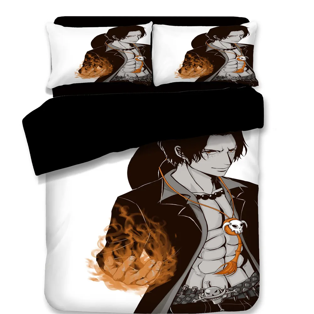 3D اليابان الكرتون أنيمي قطعة واحدة الأطفال الصبي الأسود طقم سرير التوأم الملكة الملك مزدوجة حجم نوم المخدة للأطفال هدية