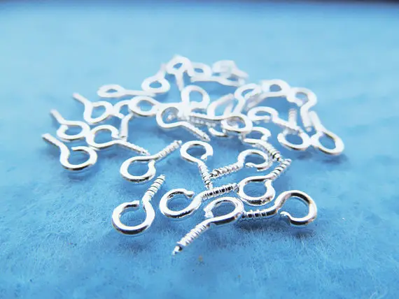 

5000pcs 4mmx9mm Silver Plated Screw Eyes Pin Bails Top Drilled Charm Findings,DIY Accessory,Jewelry Making