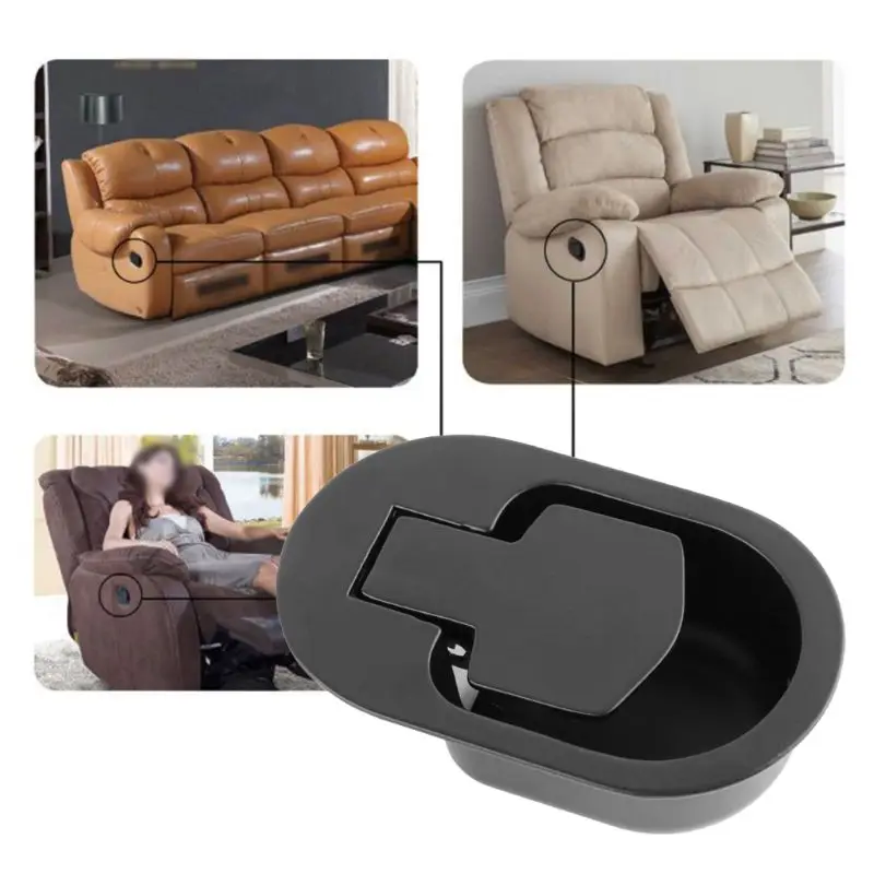 Sofa Adjustment Office Furniture Buckle Function Chair Handle (Bottom Two Holes) Black Circle