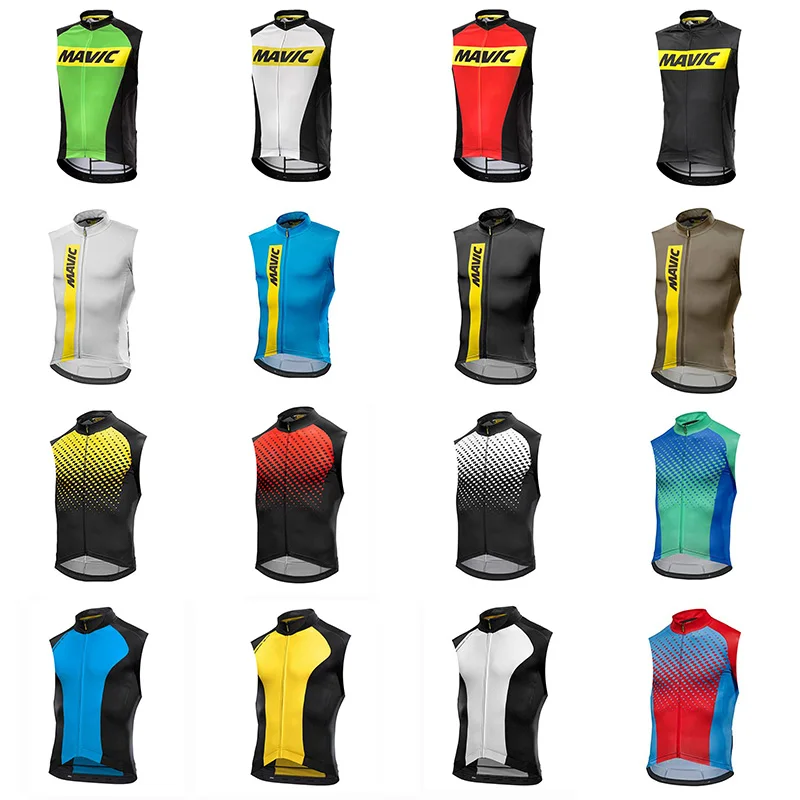 

triathlon Mavic Sleeveless Cycling Jersey Men 2018 pro team MTB bicycle Ropa Ciclismo Summer bike Wear shirt Cycling Clothing