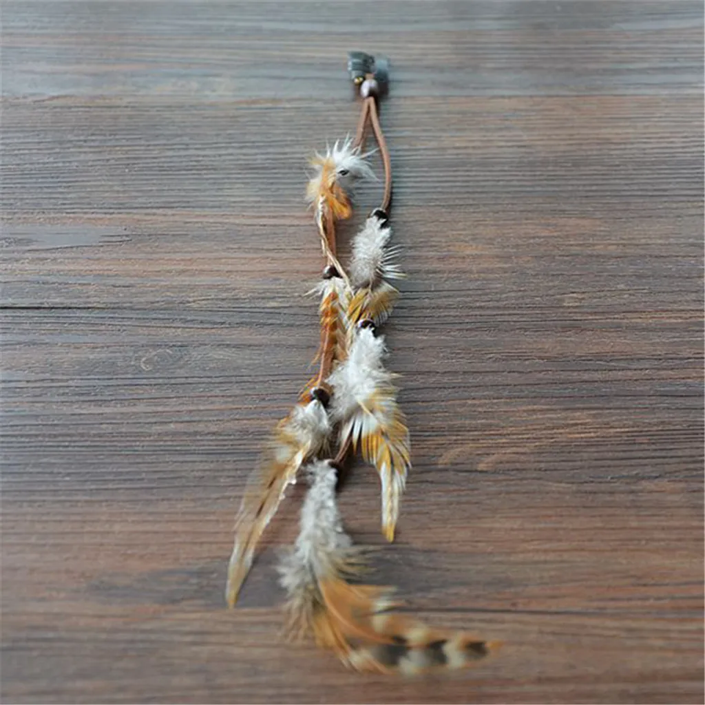 Behomian Ethnic Handmade Feathers Tassels Headband Hair Headpiece India Tribe Hippie Headband