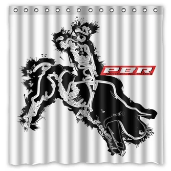 

Hot New 180x180cm Professional Bull Riders Waterproof Fabric Bathroom Shower Curtain Bath Curtains With 12pcs Hooks Rings