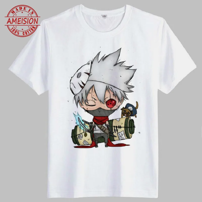 

Fashion 2019 Summer T-shirt Naruto Kakashi plus size tshirt mens cotton t shirt unisex streetwear t-shirt boys clothes tops tees