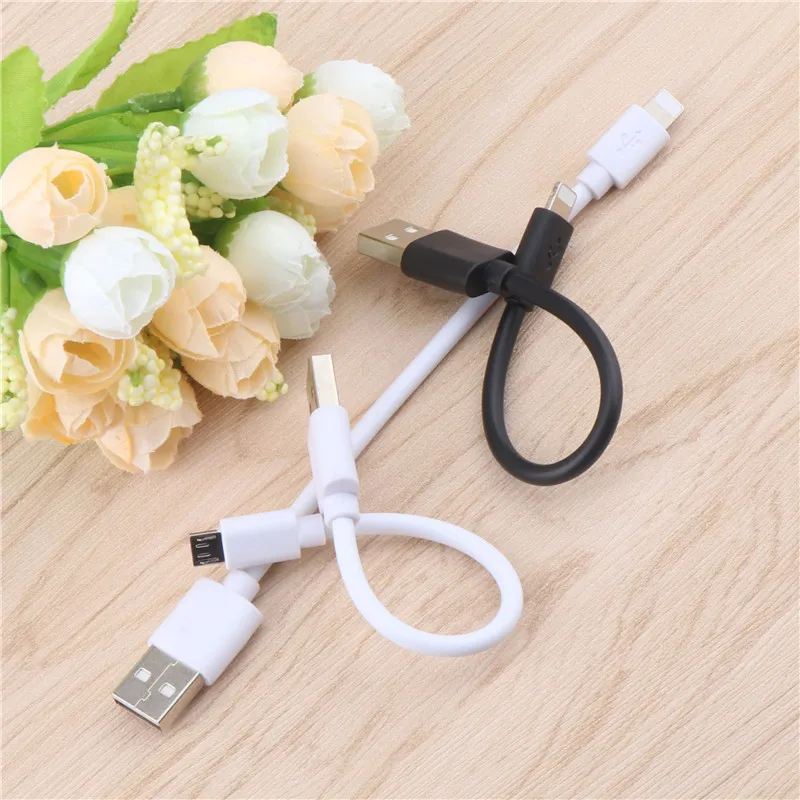 15 см короткий Micro USB кабель Type c 8-контактный кабель для быстрой зарядки и синхронизации данных USB кабель-адаптер для iPhone Samsung Xiaomi Huawei