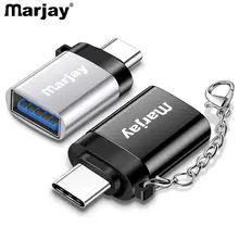 Marjay адаптер USB type C до USB 3,0 адаптер Thunderbolt 3 Тип C адаптер OTG кабель для Macbook pro Air samsung S10 S9 USB OTG
