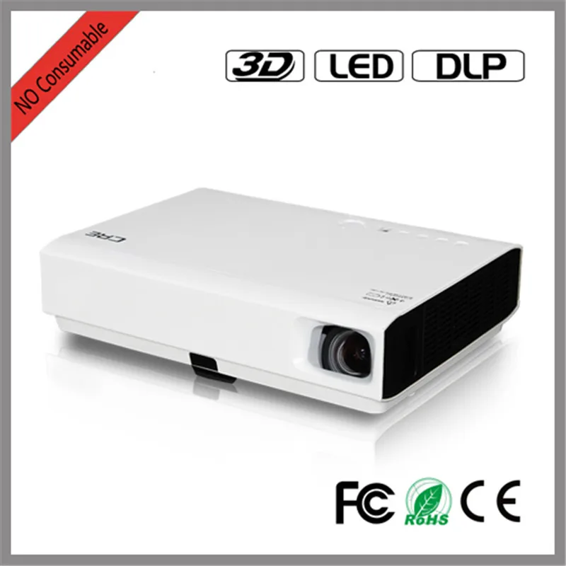 

CRE X3001 high quality factory 1280*800 HDMI*2 USB*2 VGA Video SD Card portable 3led multifuntional 3D WIFI business projector