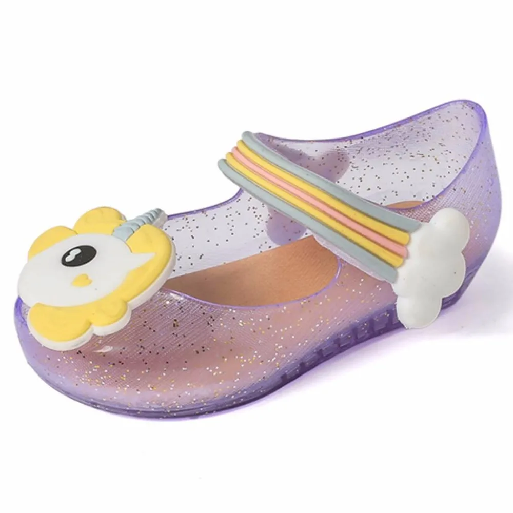 2021 New Hot sale Fashion Unicorn  Jelly shoes  baby summer 