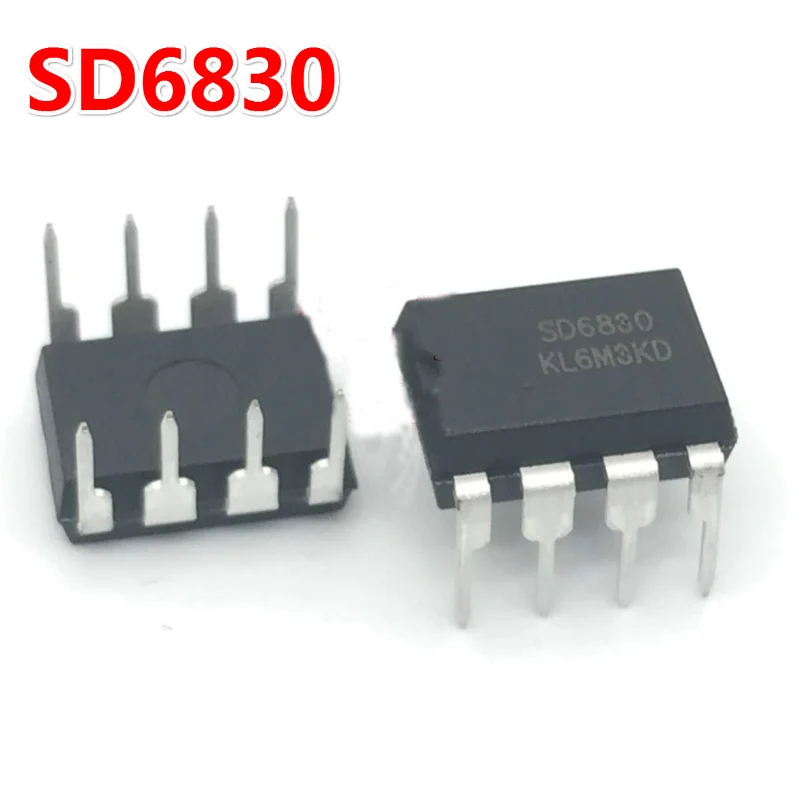 

1pcs SD6830 control chip DIP DIP-8 Built-in high-voltage efficiency switch current mode PWM+PFM controller