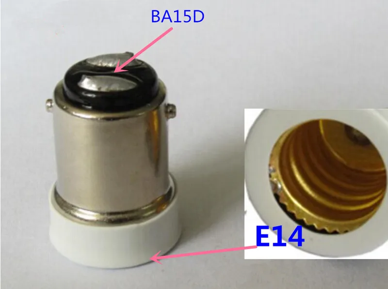 BA15D to E14 Conversion lamp holder E14 Lamp Converter BA15D lamp