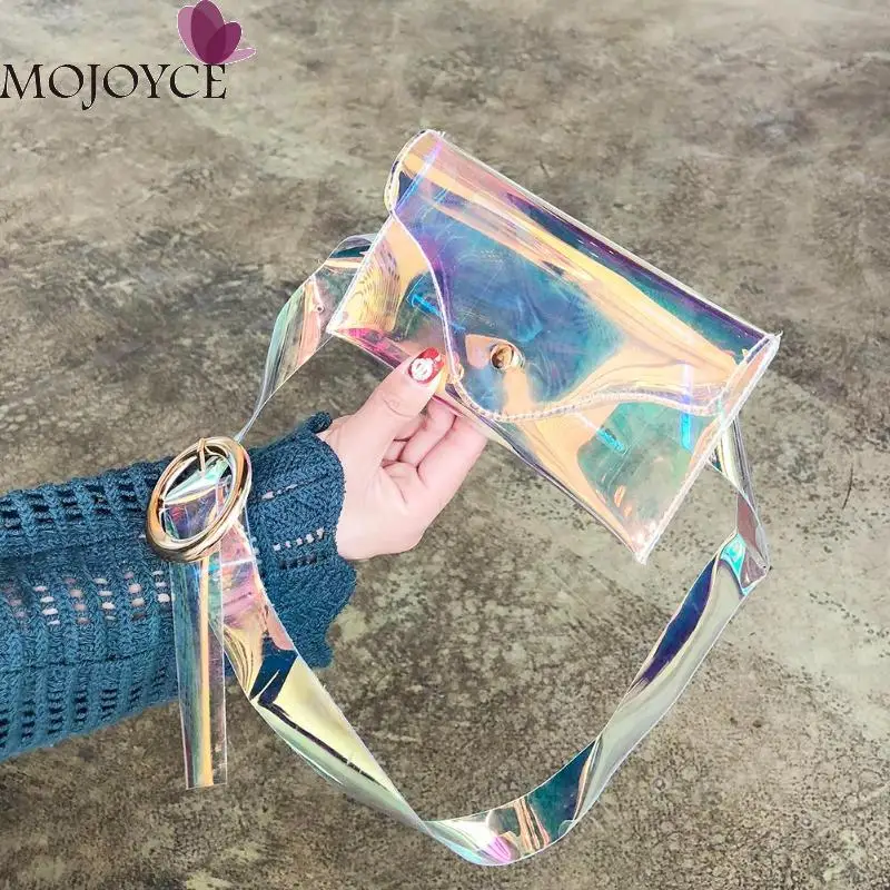 

New PVC Transparent Waist Bag Women Fashion Waist Packs Ladies Travel Waist Pack Clutch Belt Wallets Coin Card Phone Holder Case