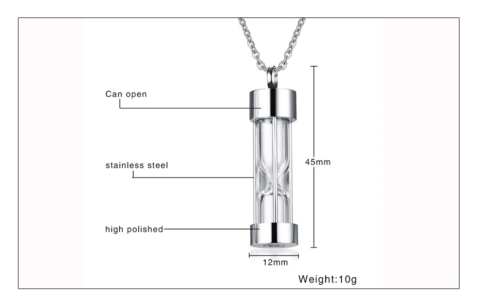 Meaeguet часовое стекло ясень кулон память пепел нержавеющая сталь ЦИЛИНДР ожерелье-сувенир для мужчин