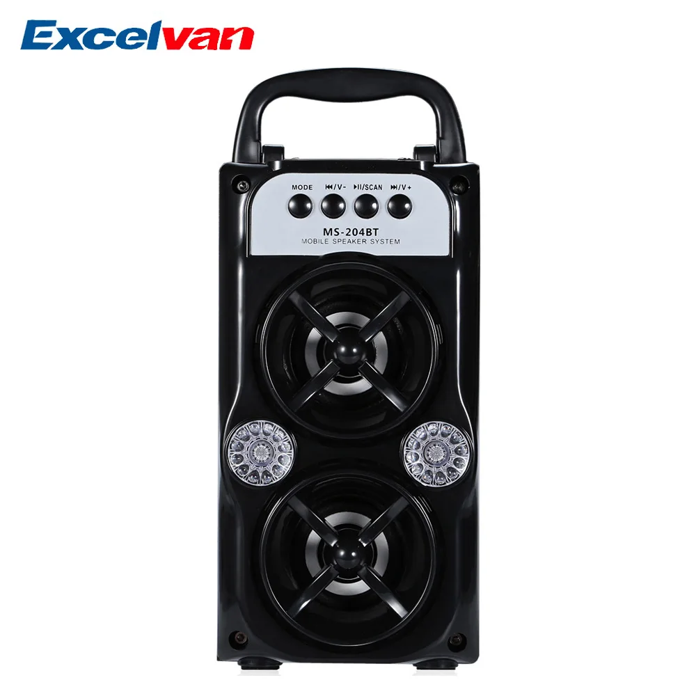 EXcelvan MS-204BT динамик bluetooth динамик портативный с высокой выходной мощностью fm-динамик беспроводной bluetooth динамик поддерживает MP3 TF/SD