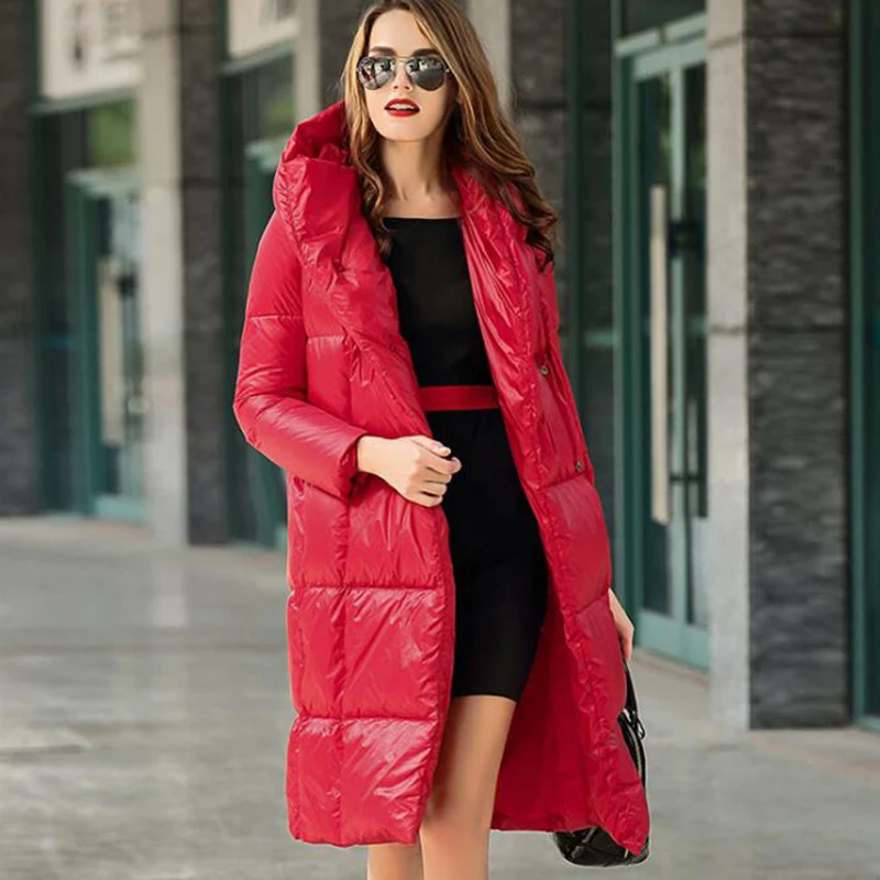 HIJKLNL Thick Female Hooded Down Parkas Female 90% White Duck Down Coats 2017 New Women Down Jackets Winter Overcoats PL106