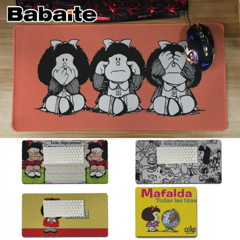 

Babaite High Quality Cool Mafalda Rubber Mouse Durable Desktop Mousepad Professional Gaming Mousepad Keyboard Mat