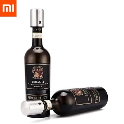 

Xiaomi Mijia Circle Joy Smart Wine Stopper Bottle Sealer Stainless Steel Vacuum Memory Wine Stopper Stopper Wine Corks Xiomi