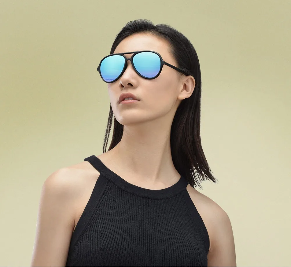 Xiaomi Ice Blue очки TS бренд TAC поляризованные солнцезащитные очки Авиатор из нержавеющей стали линзы УФ-защита для путешествий на открытом воздухе для мужчин и женщин