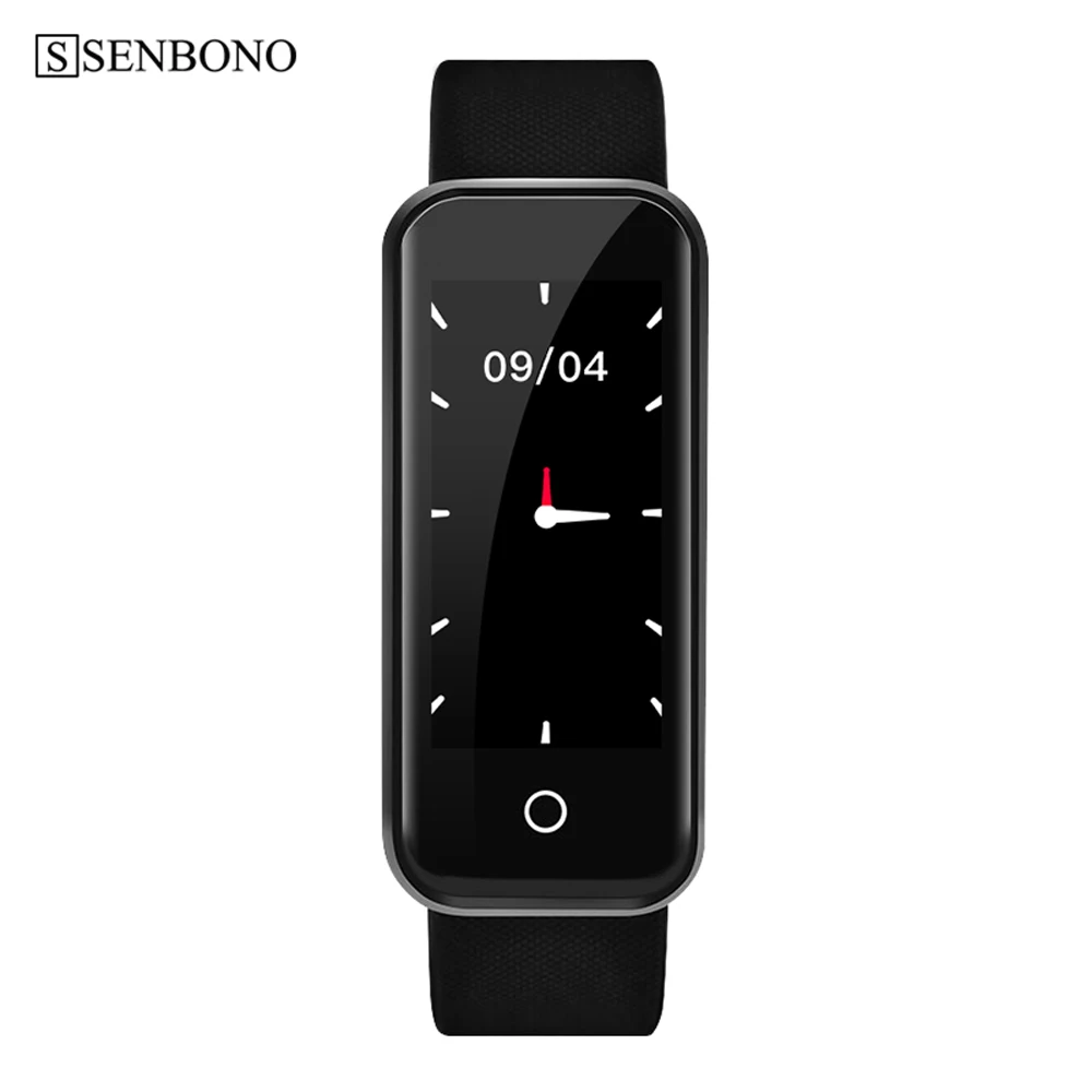 Умные часы SENBONO 0 96 OLED CB601 Смарт монитор сердечного ритма Фитнес браслет IP67