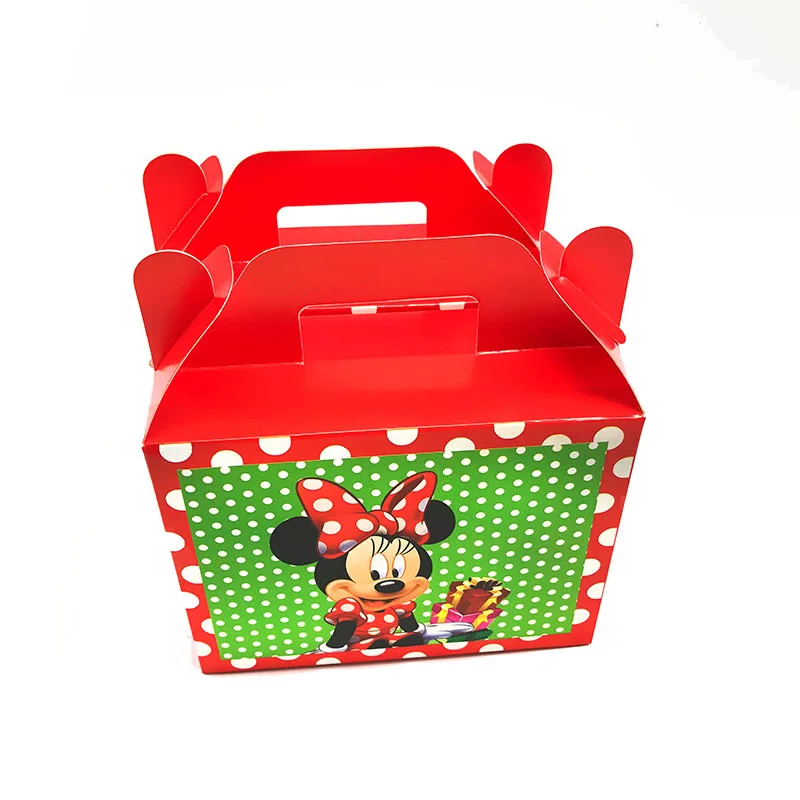 

12pcs/lot Minnie Mouse candy boxes Minnie Mouse gif boxes Minnie Mouse birthday party supplies baby shower party for daughters